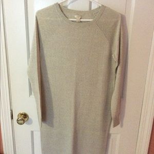 J Crew light gray sweater dress - size small